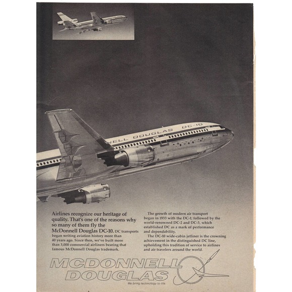 Vintage 1975 Jaguar and McDonnell Douglas Print Ad - Picture 2 of 2